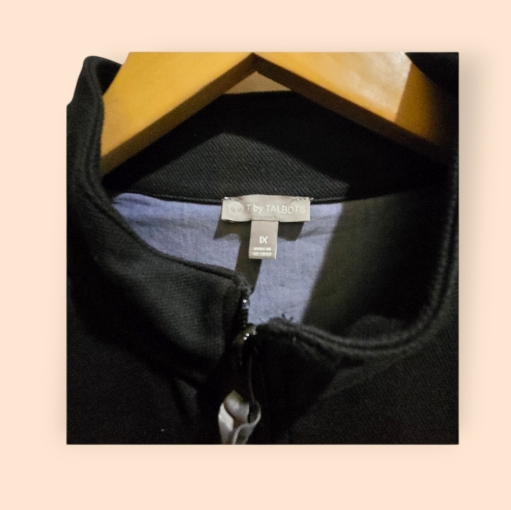 T By Talbots Black Full Zip Front Jacket - Picture 6 of 8